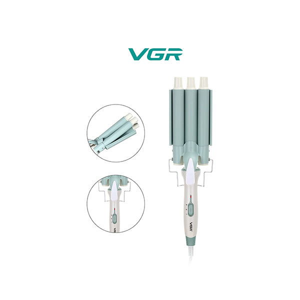 Vgr Personal Care VGR V-595 Professional Electric Hair Curler | Stylish Hair Styling 3 Barrel Professional Hair Curler with 220° C Max Heat Setting