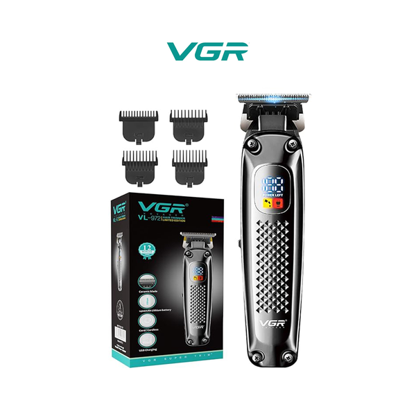 Vgr Personal Care VGR V-972 Limited Edition Professional Hair Clipper,Trimmer for men with Digital LED Display,4 Cutting Combs,180min Runtime,1400mAh Lithium Battery