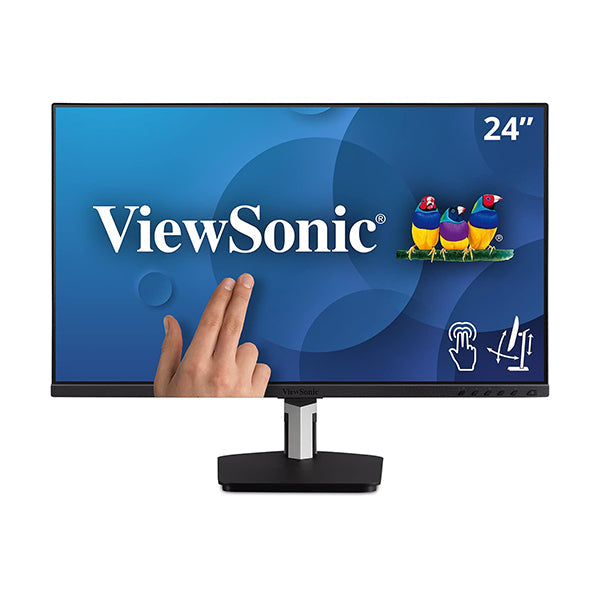 ViewSonic Video Black / Brand New / 1 Year ViewSonic TD2455, 24” In-Cell Touch Monitor with USB Type-C Input and Advanced Ergonomics