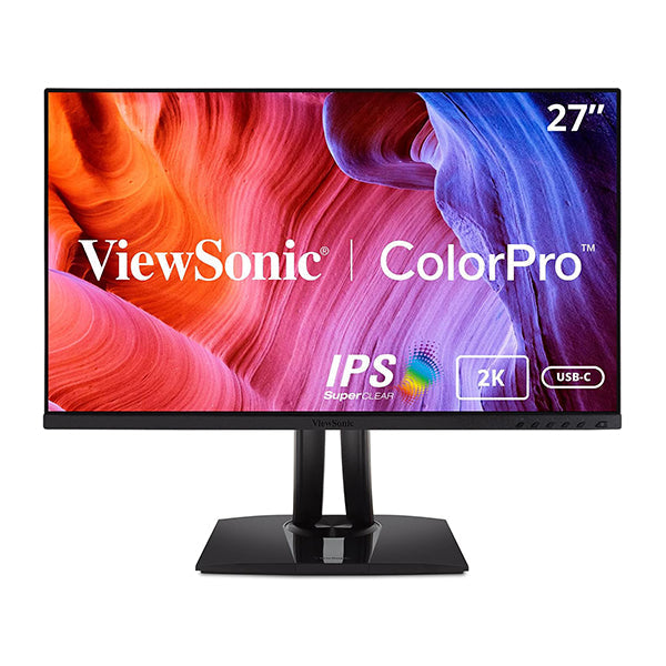 ViewSonic Video Black / Brand New / 1 Year ViewSonic VP2756-2K, 27 Inch Premium IPS 1440p Ergonomic Monitor with Ultra-Thin Bezels, Color Accuracy, Pantone Validated, HDMI, DisplayPort and USB C for Professional Home and Office