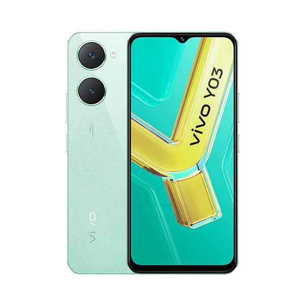 Vivo Communications Gem Green / Brand New / 1 Year Vivo Y03 4GB/128GB + 4GB Extended Memory (8GB) + 1 Year Screen Replacement Warranty