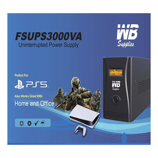WB Supplies Electronics Accessories Black / Brand New WB UPS 3000VA