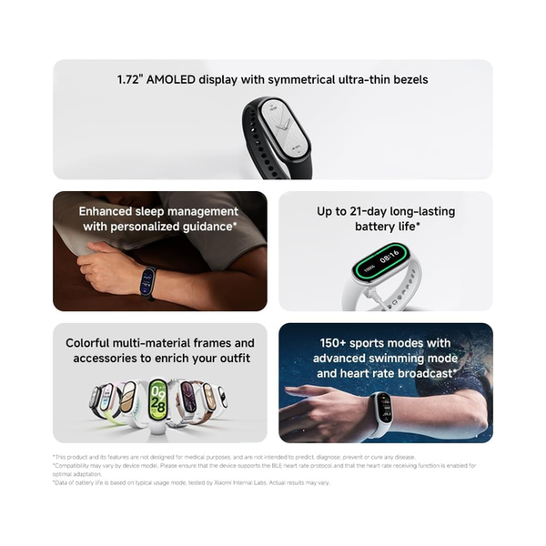 Xiaomi Jewelry Brand New / 1 Year Xiaomi Smart Band 10 Ceramic Edition Pearl White | 1.72''AMOLED Narrow-edge Quadrilateral Display | Professional Workout Analysis | Up to 21-days Battery Life