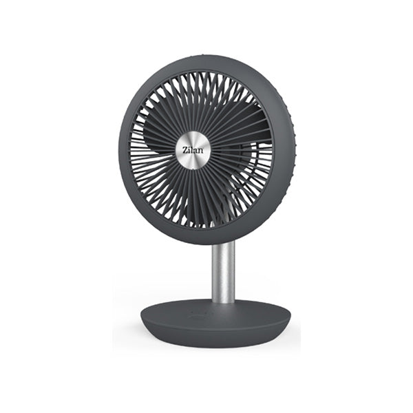 Zilan Household Appliances Grey / Brand New / 1 Year Zilan, Rechargeable USB Table Fan, 4 Speeds - ZLN4000