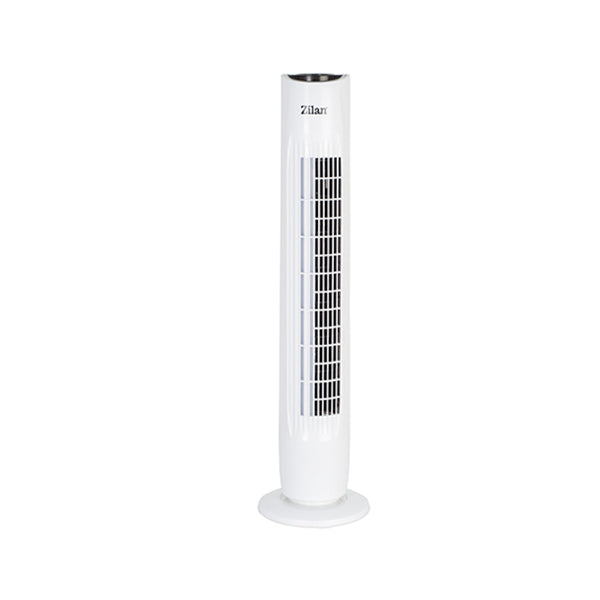 Zilan Household Appliances White / Brand New Zilan Tower Fan 31-Inch, 3 Speeds, 7.5Hrs Timer, 45W - ZLN3437