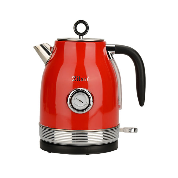 Zilan Kitchen & Dining Red / Brand New / 1 Year Zilan, Electric Cordless Retro Kettle 1.7L, 1850-2200W - ZLN7033