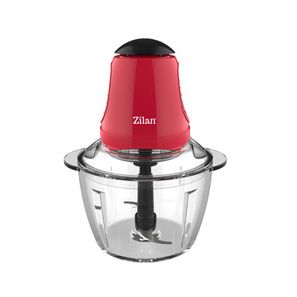 Zilan Kitchen & Dining Red / Brand New / 1 Year Zilan, Mini Electric Chopper 1L Glass Bowl, 200W - ZLN5619