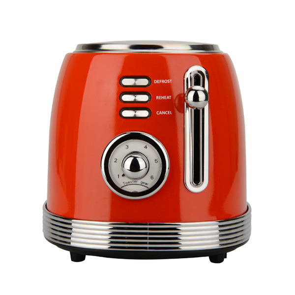 Zilan Kitchen & Dining Red / Brand New / 1 Year Zilan, Retro Bread Toaster, 2 Slots, 6 Level Heat Settings, 850W - ZLN7040