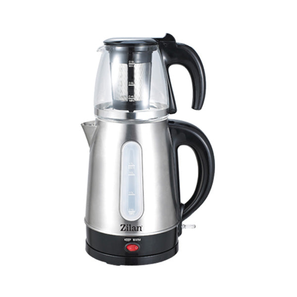 Zilan Kitchen & Dining Silver / Brand New / 1 Year Zilan, Tea Maker Capacity: 1.7L Kettle, 0.9L Tea Pot, 1850-2200W - ZLN3581