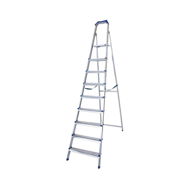 Zilan Tools Silver / Brand New Zilan, Ladder 8 Steps Alimunium + Platform - ZLN1206