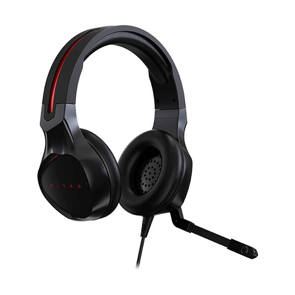 Acer Headsets Black / Brand New / 1 Year Acer Nitro Gaming Headset with Flexible Omnidirectional Mic, Adjustable Headband