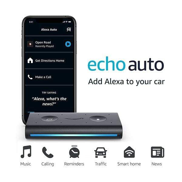 Amazon Automotive Devices Black / Brand New / 1 Year Echo Auto- Hands-free Alexa in your car with your phone