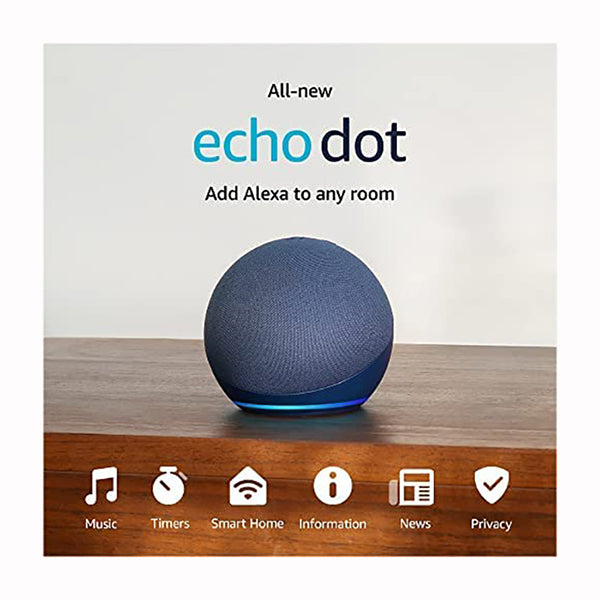 Amazon Smart Speakers Deep Sea Blue / Brand New / 1 Year All-New Echo Dot (5th Gen, 2022 release) | Bigger vibrant sound in a compact smart speaker with Alexa