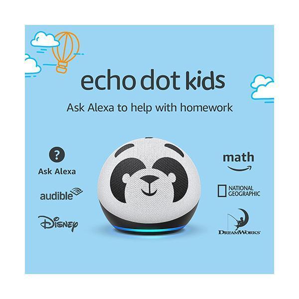 Amazon Smart Speakers Panda / Brand New / 1 Year Echo Dot (4th Gen) Kids | Designed for kids, with parental controls, Panda Edition