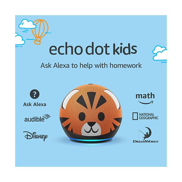 Amazon Smart Speakers Tiger / Brand New / 1 Year Echo Dot (4th Gen) Kids | Designed for kids, with parental controls