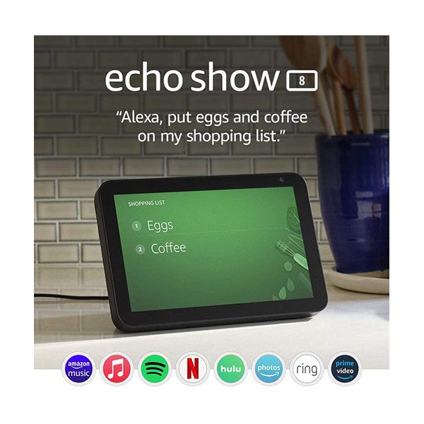 Echo Show 8 - Charcoal in the Smart Speakers & Displays department  at