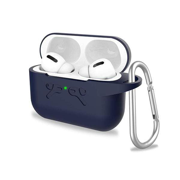 Mobileleb.com Cases & Screen Protectors Dark Blue Airpods Pro Silicone Protective Case with Anti-Lost Carabiner, Well Fits and Durable Anti-Shock