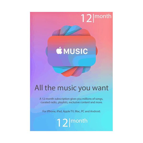Apple Apple iTunes Gift Cards Apple Music USA 12 Month