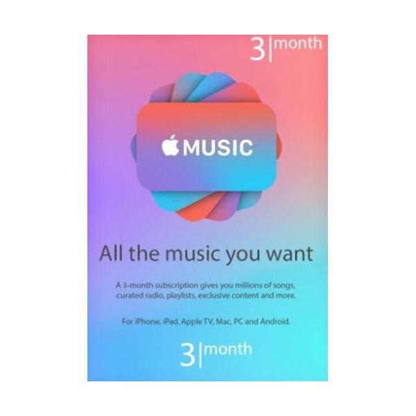 Apple Apple iTunes Gift Cards Apple Music USA 3 Month