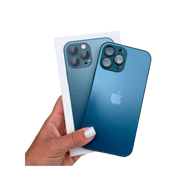 Apple Mobile Covers Navy Blue / Brand New iPhone 14 Pro AG Glass Case, with Glasses on Cameras