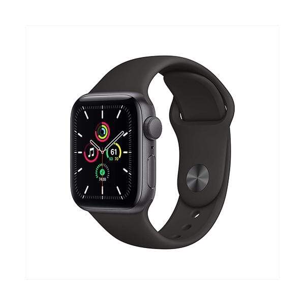 Apple Smartwatch, Smart Band & Activity Trackers Space Gray Aluminum Case with Black Sport Band / Brand New / 1 Year New Apple Watch SE (GPS, 40mm)