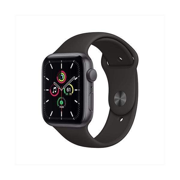 Apple Smartwatch, Smart Band & Activity Trackers Space Gray Aluminum Case with Black Sport Band / Brand New / 1 Year New Apple Watch SE (GPS, 44mm)