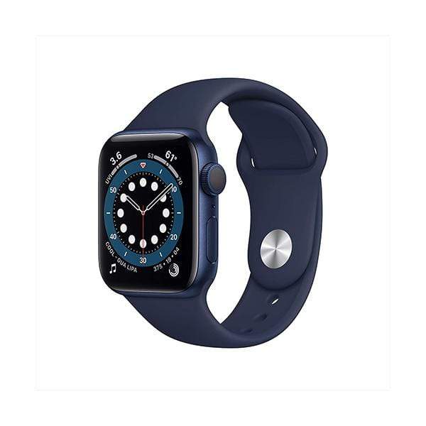 Apple Smartwatch, Smart Band & Activity Trackers Blue Aluminum Case with Deep Navy Sport Band / Brand New / 1 Year New Apple Watch Series 6 (GPS, 40mm)