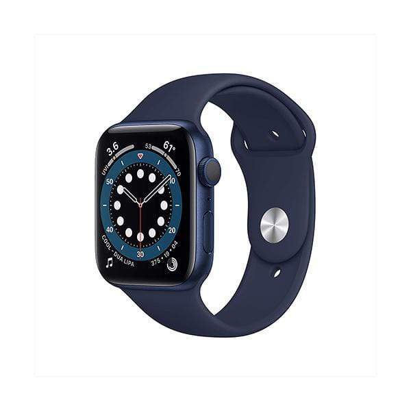 Apple Smartwatch, Smart Band & Activity Trackers Blue Aluminum Case with Deep Navy Sport Band / Brand New / 1 Year New Apple Watch Series 6 (GPS, 44mm)