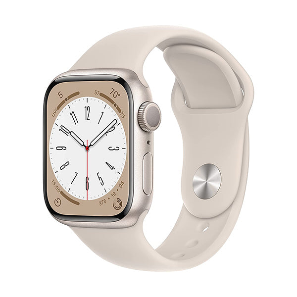 Apple Smartwatch, Smart Band & Activity Trackers Starlight / Brand New / 1 Year Apple Watch Series 8 GPS 41mm Smart Watch Fitness Tracker, Blood Oxygen & ECG Apps, Always-On Retina Display, Water Resistant