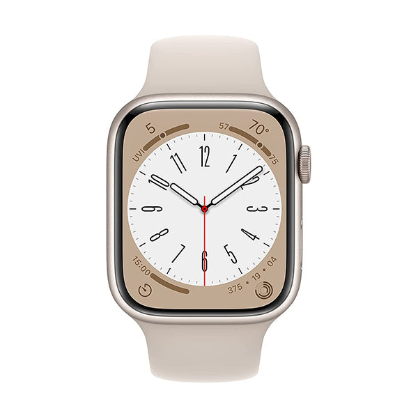 Apple Smartwatch, Smart Band & Activity Trackers Starlight / Brand New / 1 Year Apple Watch Series 8 GPS 45mm Smart Watch Fitness Tracker, Blood Oxygen & ECG Apps, Always-On Retina Display, Water Resistant