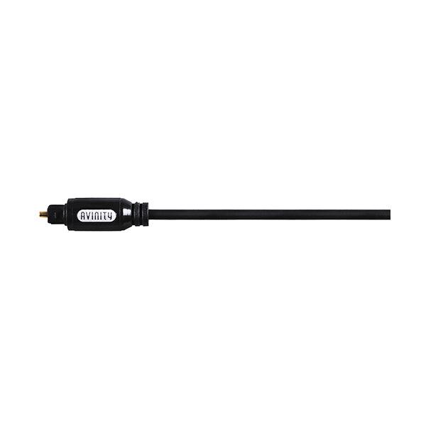 Avinity Cables Black / Brand New / 1 Year Avinity Optical Fibre Cable 1.5m, ODT PLUG (TOSLINK)