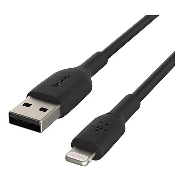 Belkin Cables Black / Brand New / 1 Year Belkin, CAA001bt1MBK Lightning Cable Boost Charge Lightning to USB Cable for iPhone, iPad, AirPods MFi-Certified iPhone Charging Cable, 3ft/1m