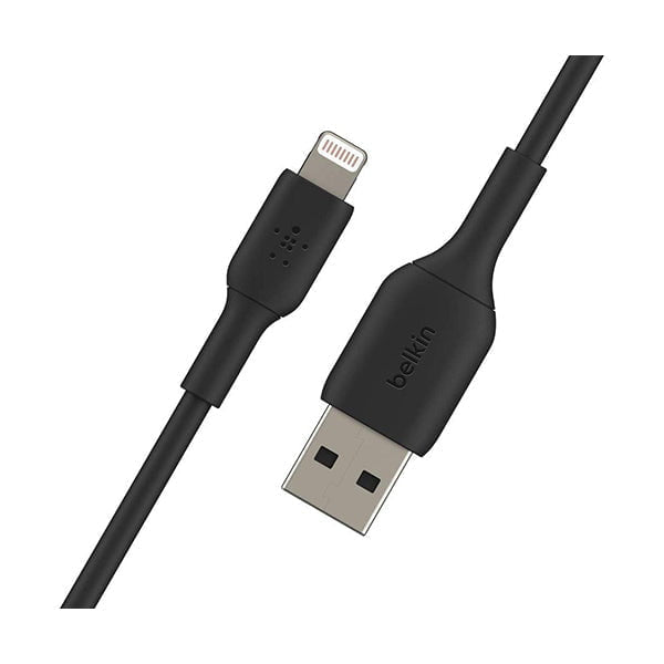 Belkin Cables Black / Brand New / 1 Year Belkin, CAA001BT1MBK2PK Lightning Cable (2 Pack) Boost Charge Lightning to USB Cable for iPhone, iPad, AirPods, MFi-Certified iPhone Charging Cable, 3.3ft/1m