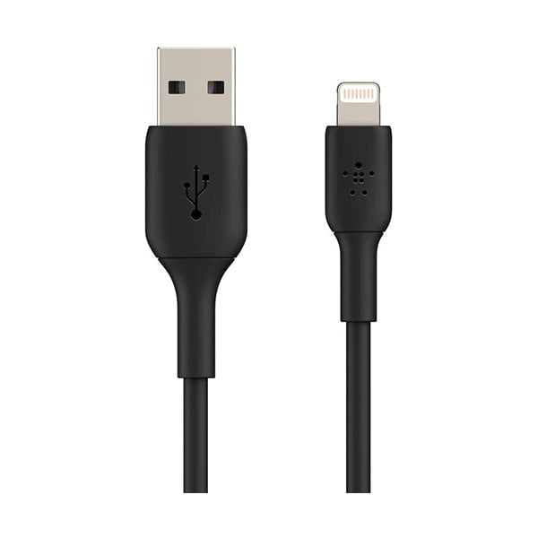 Belkin Cables Black / Brand New / 1 Year Belkin, CAA001BT2MBK Lightning Cable Boost Charge Lightning to USB Cable for iPhone, iPad, AirPods MFi-Certified iPhone Charging Cable 6.5ft/2m