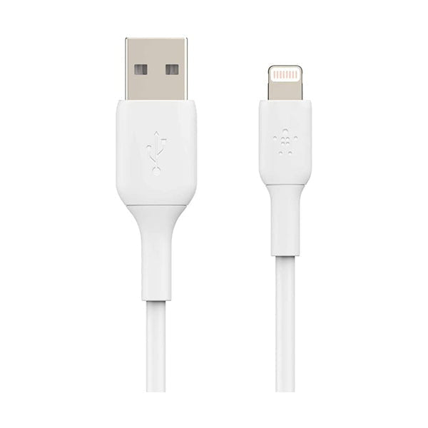Belkin Cables White / Brand New / 1 Year Belkin, CAA001bt2MWH Lightning Cable Boost Charge Lightning to USB Cable for iPhone, iPad, AirPods MFi-Certified iPhone Charging Cable (6.5ft/2m