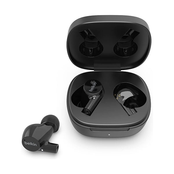 Belkin Headsets & Earphones Black / Brand New / 1 Year Belkin, AUC004BTBK Wireless Earbuds, Sound Form Rise True Wireless Bluetooth 5.2  Earphones with Wireless Charging IPX5 Sweat and Water Resistant with Deep Bass for iPhone, Galaxy, Pixel and More