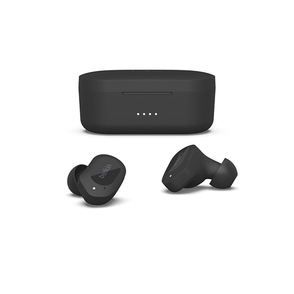 Belkin Headsets & Earphones Black / Brand New / 1 Year Belkin, AUC005BTBK Sound form Play Full Wireless Earphones, Bluetooth 5.2, 6mm Driver, 4 Microphone Call Technology, Call Noise Reduction, Up to 38 Hours Music Playback, Splashproof, IPX5