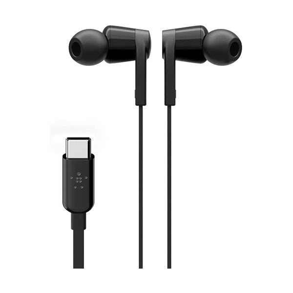 Belkin Headsets & Earphones Black / Brand New / 1 Year Belkin, G3H0002BTBLK SoundForm Headphones with USB Type C Connector, in-Ear Earphones Headset with Microphone, Earbuds with Sweat and Splash Resistance for iPad Pro, Galaxy, and Other USB C Devices