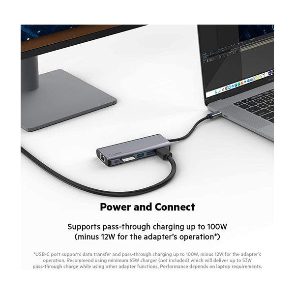 Belkin USB-C Multiport Adapter - Compatible w/ Gigabit Ethernet