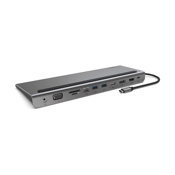 Belkin Hubs Silver / Brand New / 1 Year Belkin, INC004BTSGY USB C Hub, 11-in-1 MultiPort Adapter Dock with 4K HDMI, DP, VGA, USB-C 100W PD Pass-Through Charging, 3 USB A, Gigabit Ethernet, SD, MicroSD, 3.5mm Ports for MacBook Pro, Air, XPS and More