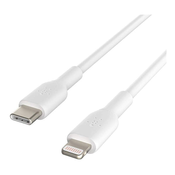 Belkin Mobiles & Tablets Cables & Connectors White / Brand New / 1 Year Belkin, CAA003bt1MWH USB-C to Lightning Cable iPhone Fast Charging Cable for iPhone 8 or Later Boost Charge MFi-Certified iPhone USB-C Cable, 3ft/1m