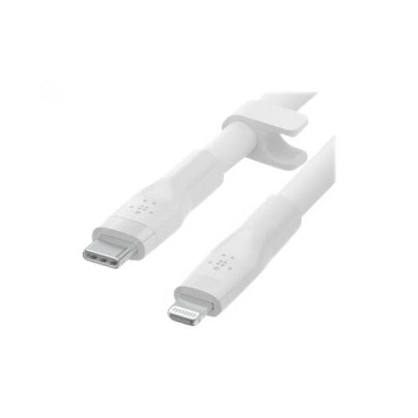 Belkin Mobiles & Tablets Cables & Connectors White / Brand New / 1 Year Belkin, CAA009BT3MWH Boost Charge Flex USB-C/Lightning cable 3M