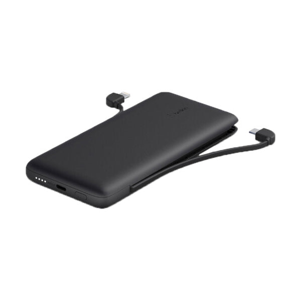 Belkin Power Banks Black / Brand New / 1 Year Belkin, BPB006BTBLK BOOST CHARGE 10,000mAh USB Type-C Power Bank with Integrated Cables