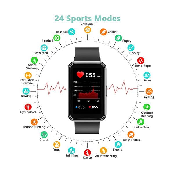 Blackview Smart Watch Heart Rate Blood Oxygen Sleep Tracker for