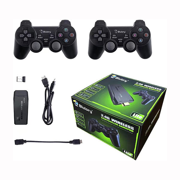Blulory Retro Gaming Console Black / Brand New Blulory 4K Smart Video Game TV Stick, Video Game Console, 2.4G Wireless Gamepads Controller 10,000 Games 32/64GB Retro Classic Gaming