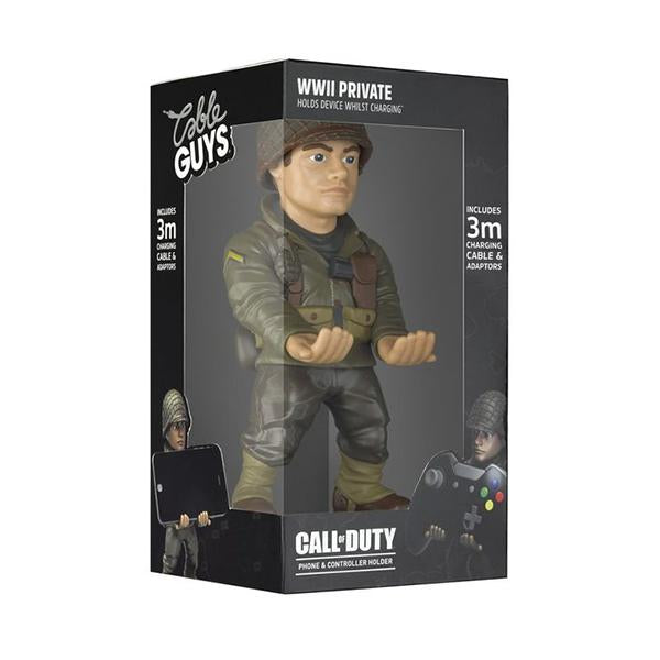 Cableguys Collectibles | Action Figures Cable Guys -  Call of Duty WWII Private controller and Phone Holder with Cable 3M