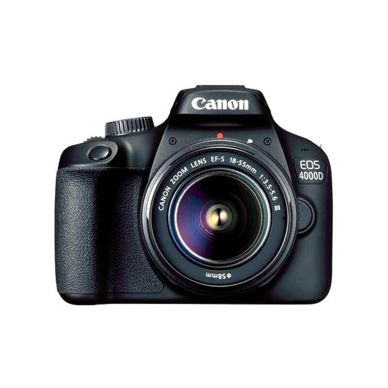 Canon EOS 4000D 18MP Digital SLR Camera (Black) + 18-55mm III Lens + Memory Card 64GB + Carry Bag + Tripod