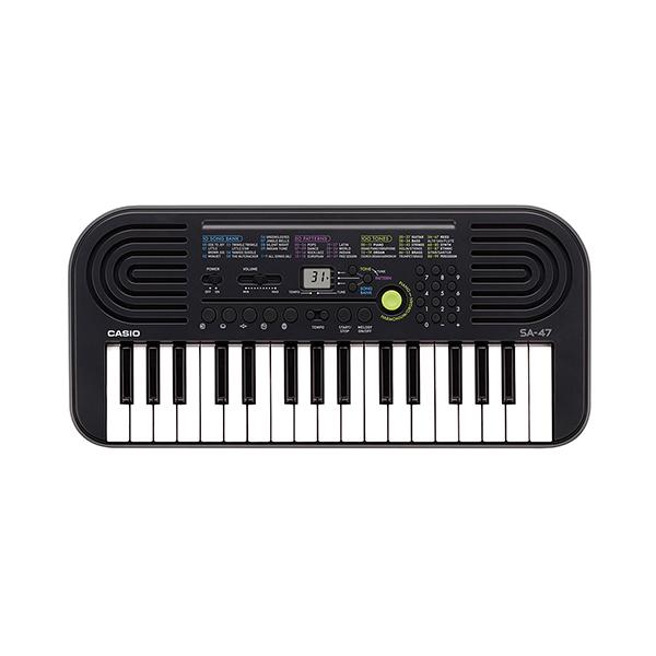 Casio Musical Keyboards Black / Brand New / 1 Year Casio SA-47 Portable Keyboard (32 mini keys)