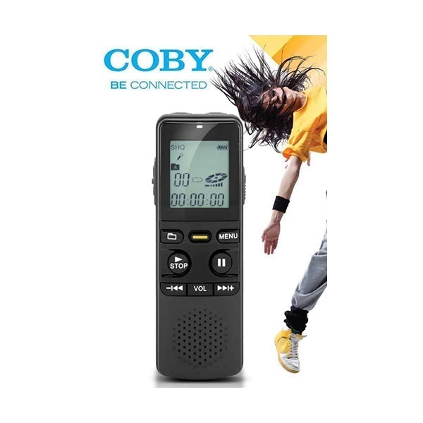 Coby Portable Music Players & Recorders Black / Brand New / 1 Year Coby Digital Voice Recorder 8GB Audio Sound Recorder MP3 Player - CVR30 - M242