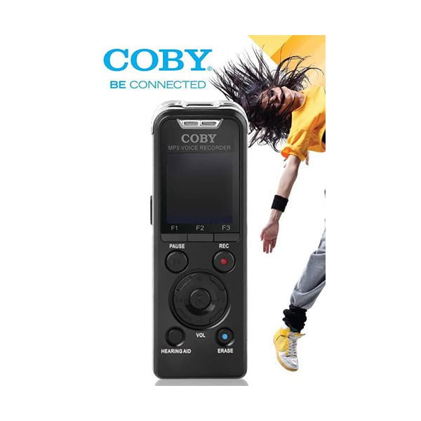 Coby Portable Music Players & Recorders Black / Brand New / 1 Year Coby Digital Voice Recorder 8GB Audio Sound Recorder MP3 Player - CVR50 - M243